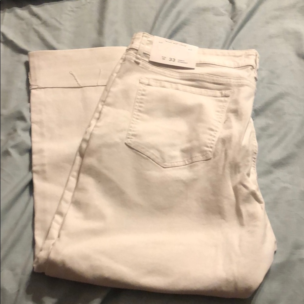 Ann Taylor Loft White Crop Pants 16P Petite